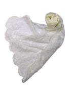 Shanlin Delicate Floral Embroidered Mesh Lace Scarf for Women