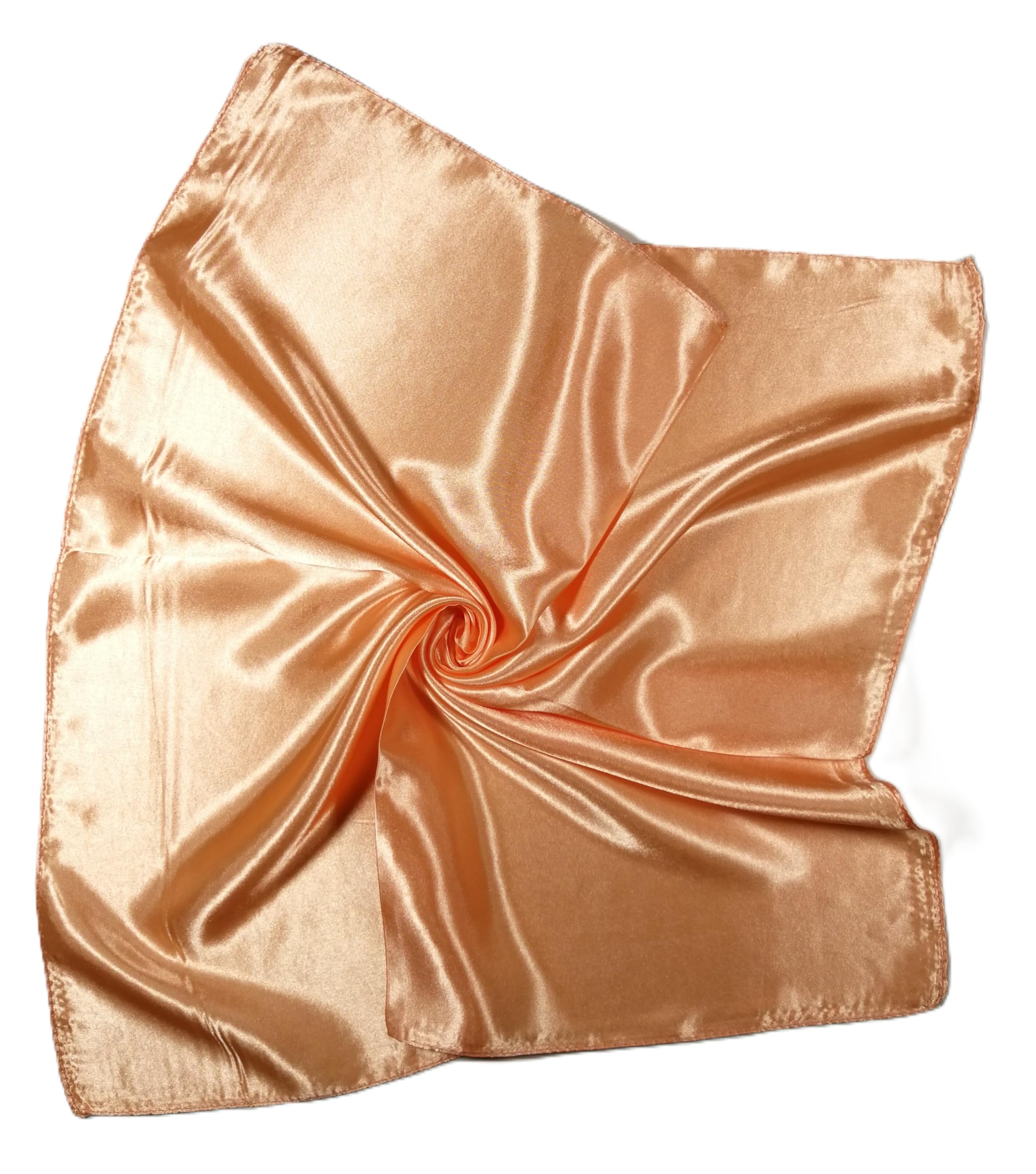 Shanlin Solid Color Silk Feel Satin Square Scarf Bandanas (23.5"X23.5")