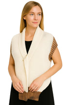 Shanlin Versatile Rainbow Hem Knit Cocoon Cardigan Sweater Shawl