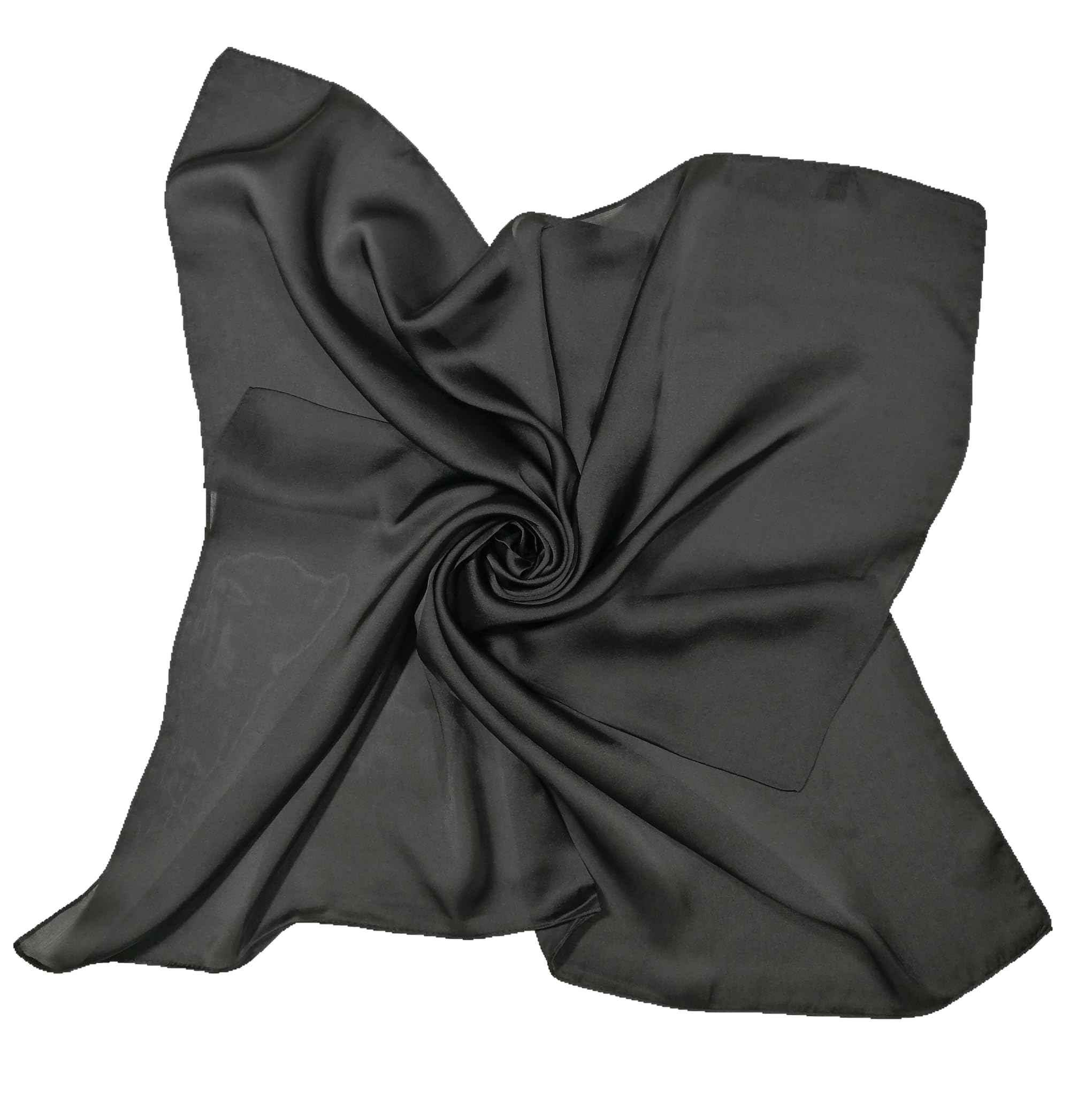 Shanlin Silk Feel Pattern Square Scarves 27" X 27"(Solid Color)